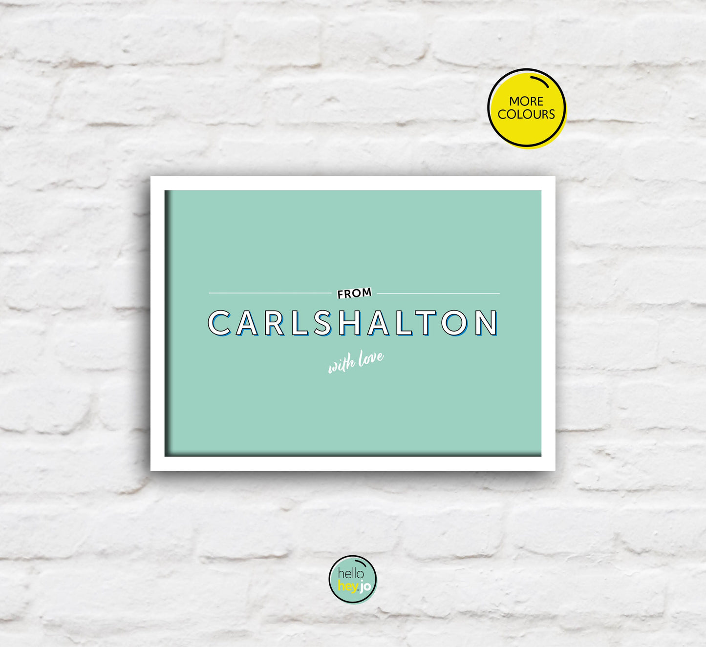 PERSONALISED Sent with Love from... 'your town'