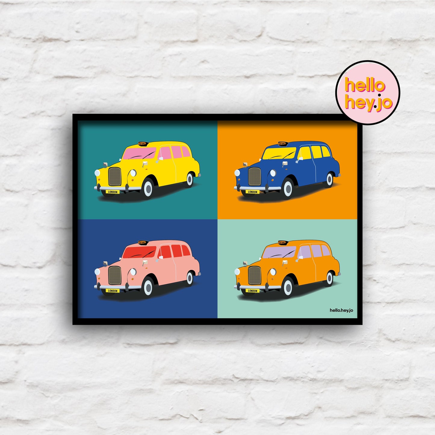 London Taxi Print - Pop Art Edition