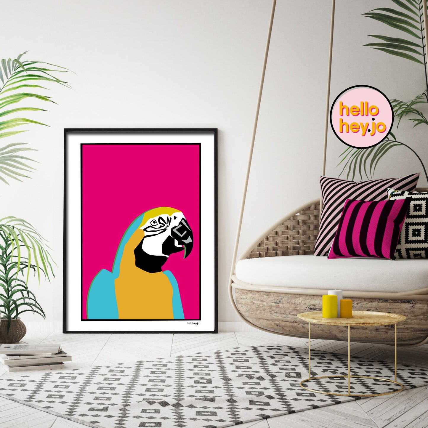 SET OF 4: Tropical Bird Collection