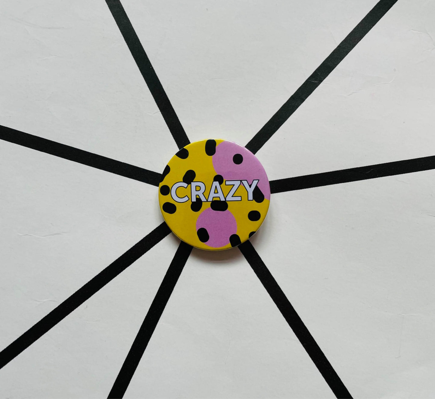 COOL - KIND - CRAZY Badges | 45mm badge | Single or Pack of 3 badges