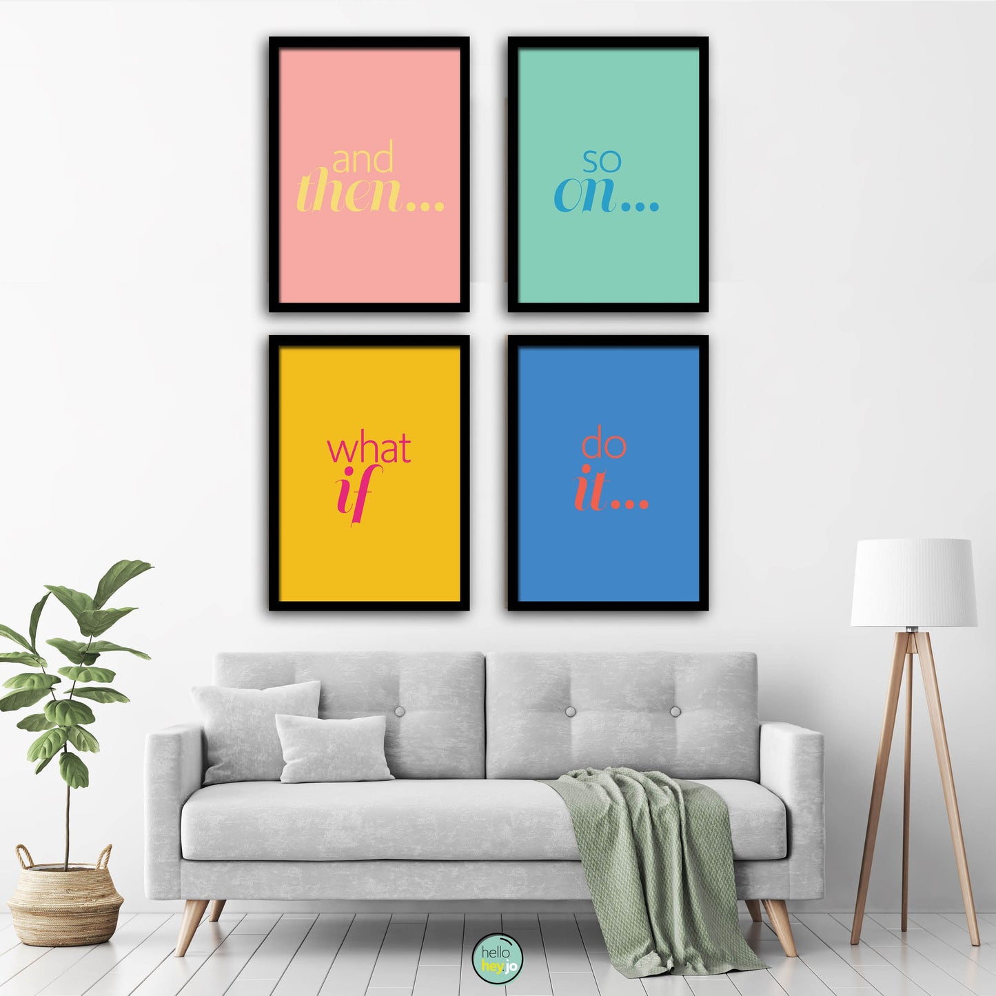 SET OF 4 - Little Says in pastel