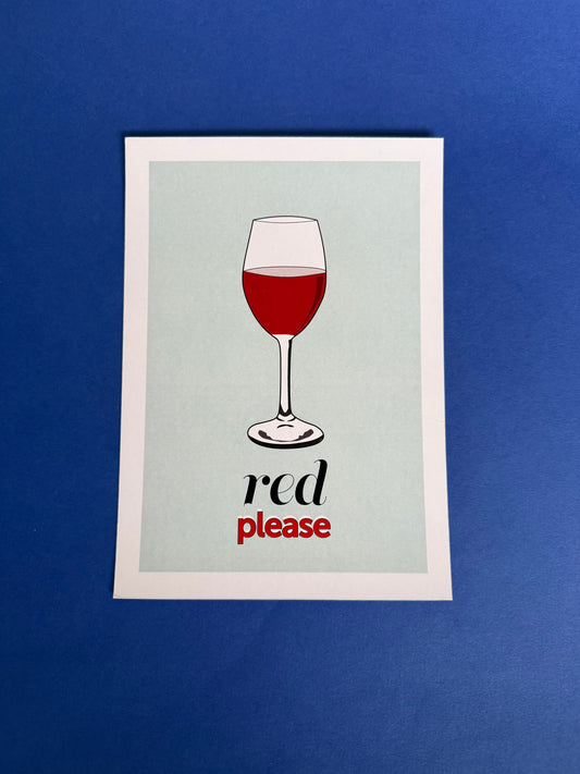Sample Sale - Red Wine print £7 for 1 or 4 for £17 includes P&P