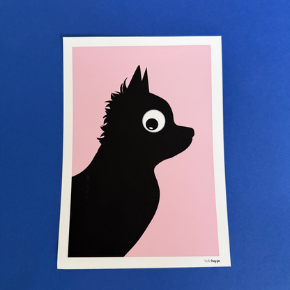 Sample Sale - Side Eye Dog pink £7 for 1 or 4 for £17 includes P&P