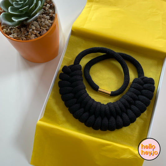 Hand made Macrame necklace with personalised gift box