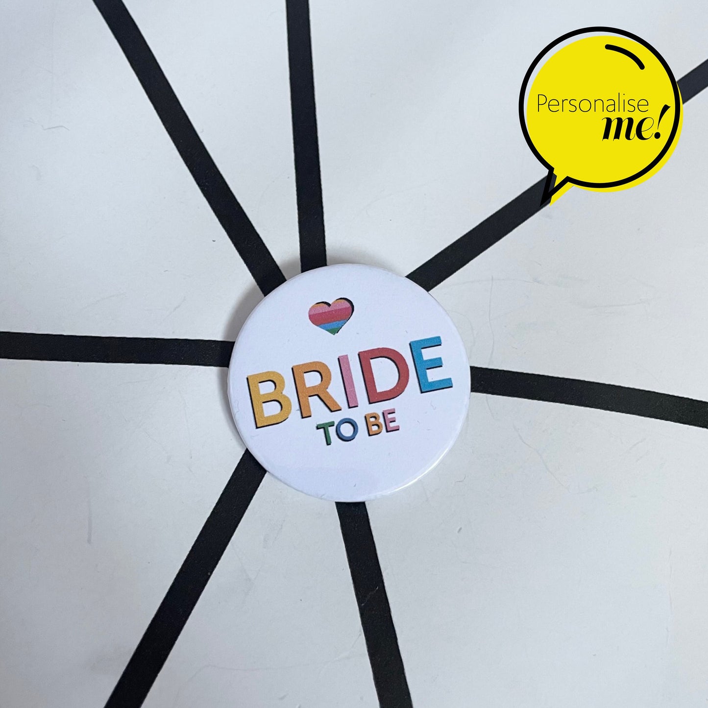 Rainbow Pride Badge - Personalised Badges