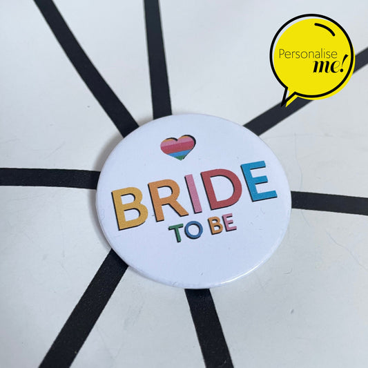 Rainbow Pride Badge - Personalised Badges