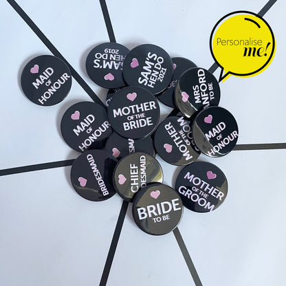 Love Heart - Personalised Badges